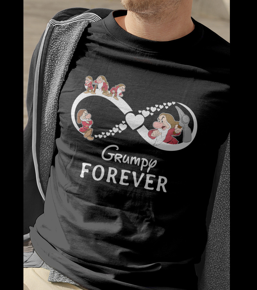 Grumpy Forever Infinity Heart White T-Shirt