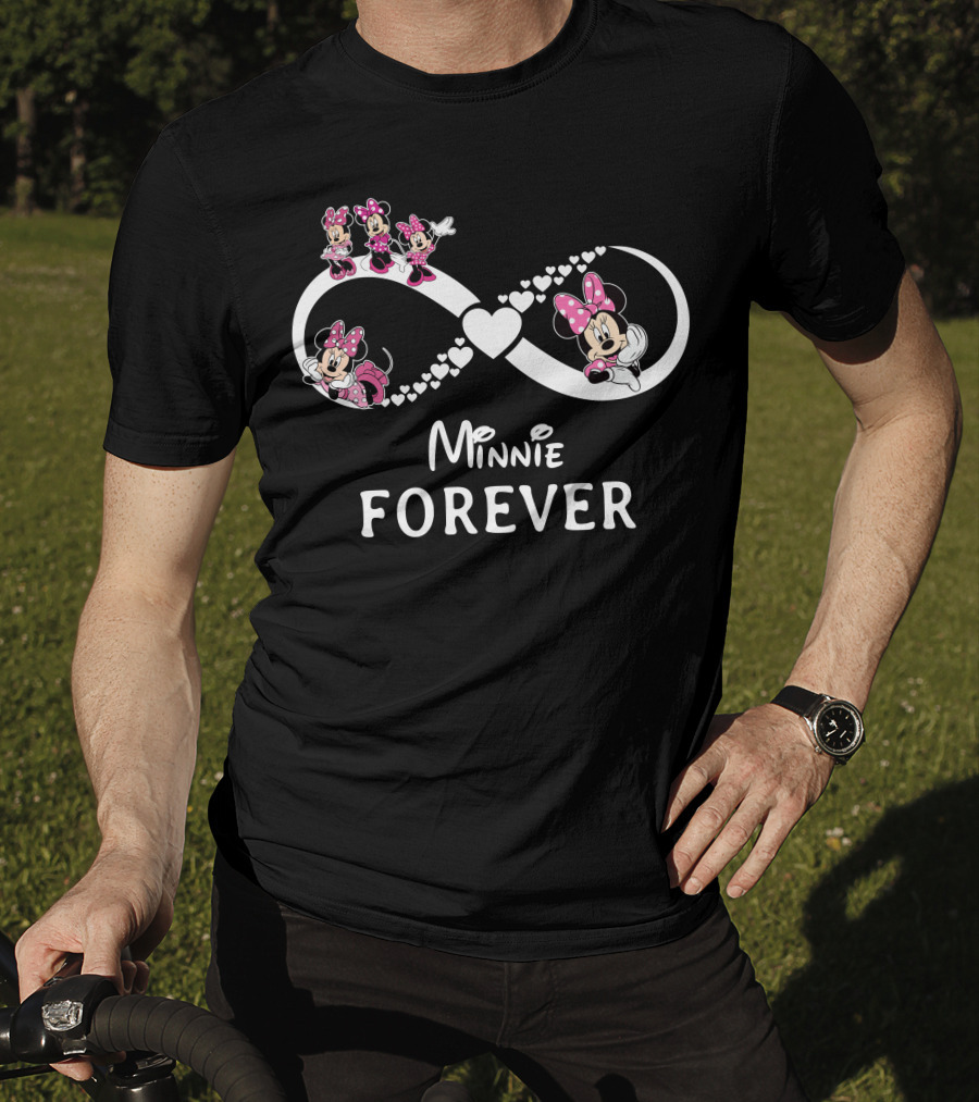 Minnie Forever Infinity Hearts And Bows T-Shirt