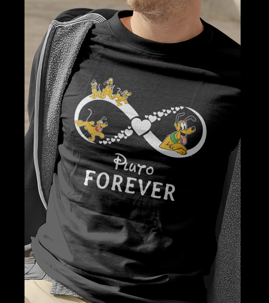 Pluto Forever Infinity Heart And Dogs T-Shirt