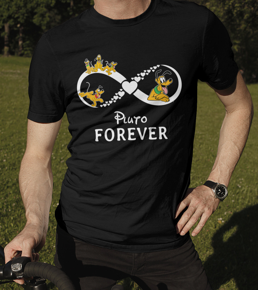 Pluto Forever Infinity Heart And Dogs T-Shirt