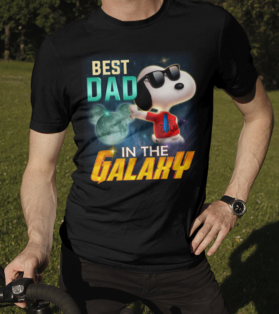 Best Dad IN The Galaxy Snoopy E Cool T-Shirt