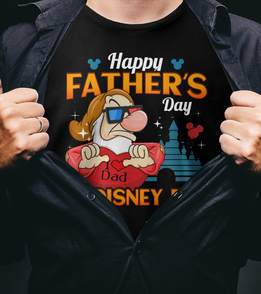 Happy Father's Day To The Best Disney Dad Grumpy T-Shirt