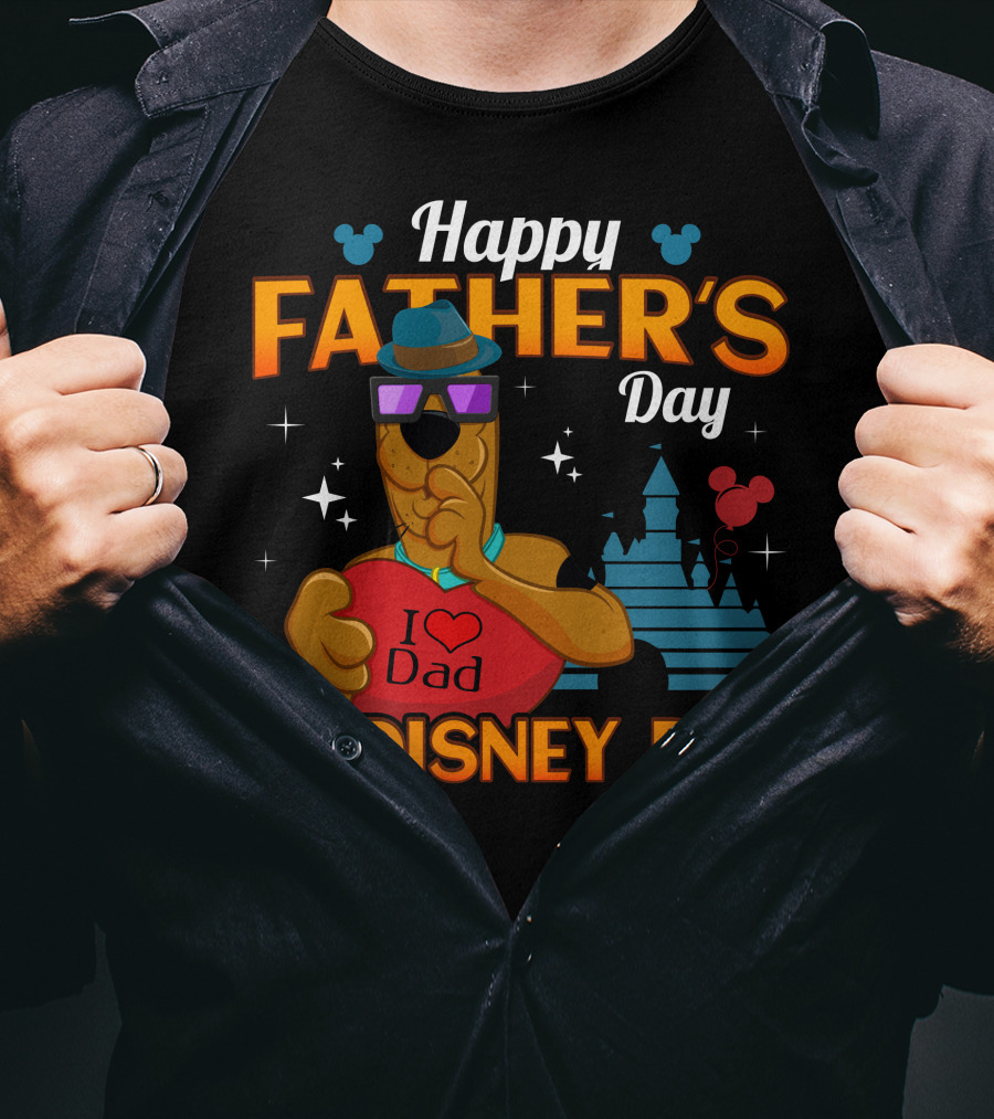 Happy Father's Day Scooby Doo I Love Dad To The Best Disney Dad T-Shirt