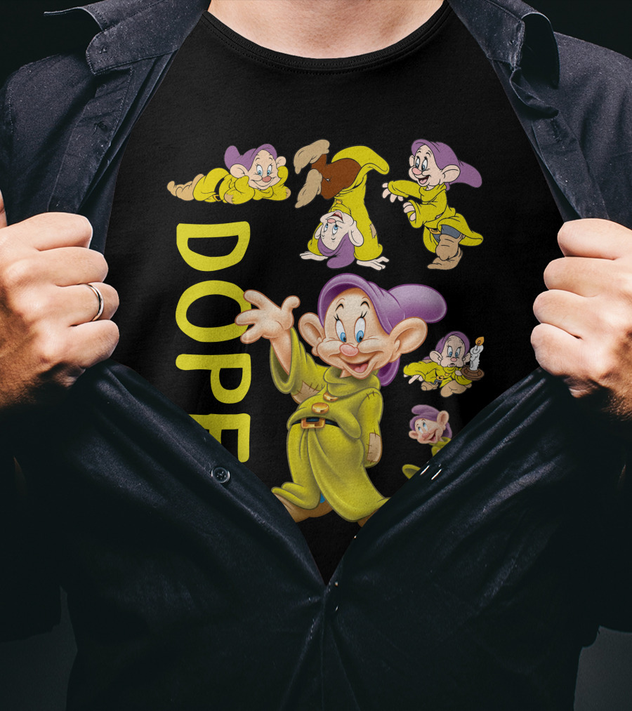 Dopey Disney Character Fun Poses Collection T-Shirt