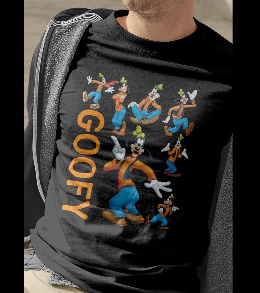 Goofy Vibrant Comic Character In Multiple Poses T-Shirt