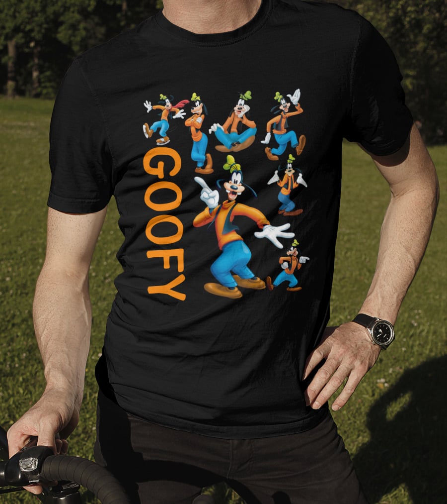 Goofy Vibrant Comic Character In Multiple Poses T-Shirt