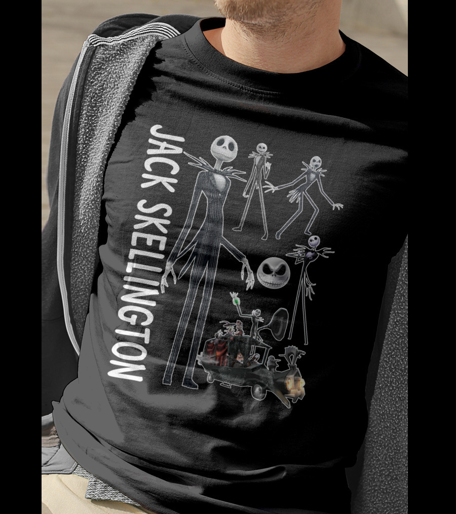 Jack Skellington Characters And Car Scene T-Shirt