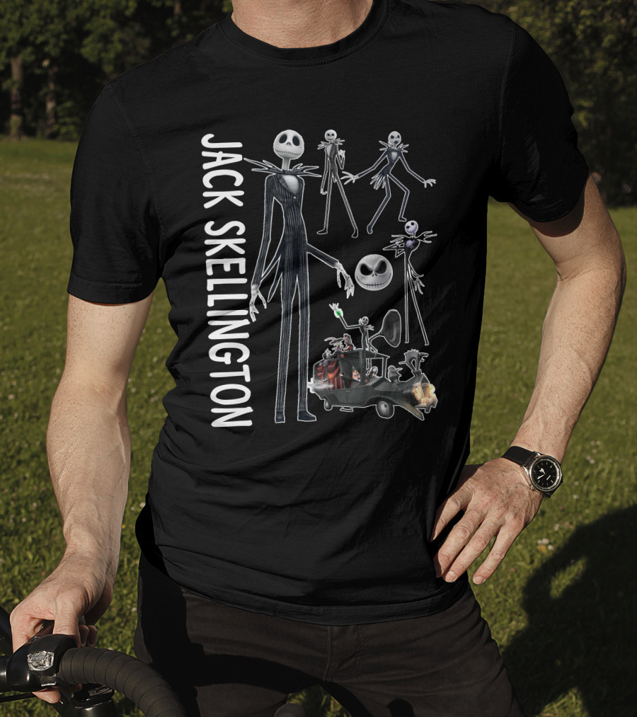 Jack Skellington Characters And Car Scene T-Shirt