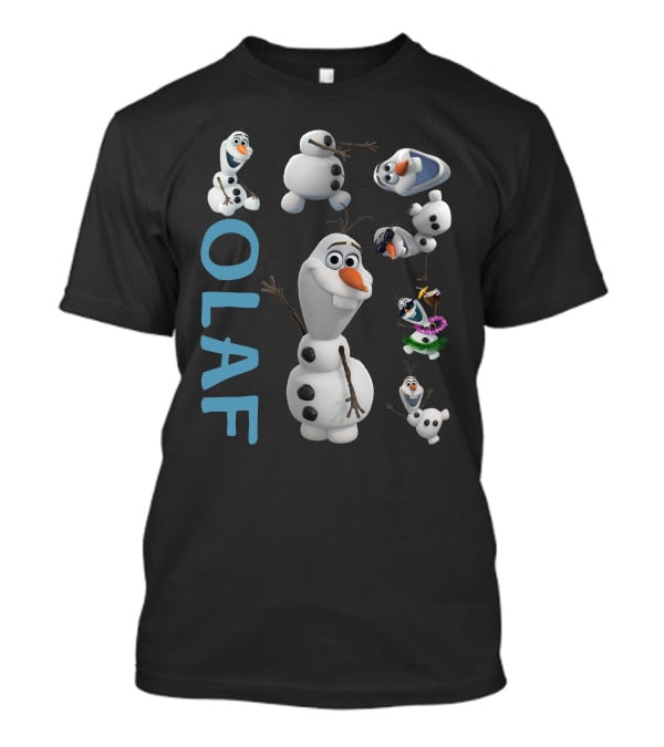 Olaf Frozen Character Multiple Poses Playful Expressions T-Shirt