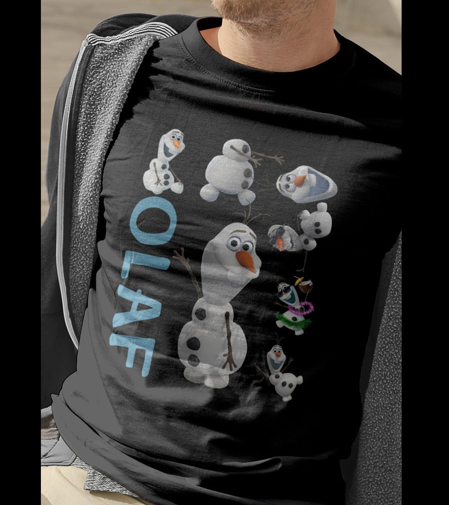 Olaf Frozen Character Multiple Poses Playful Expressions T-Shirt