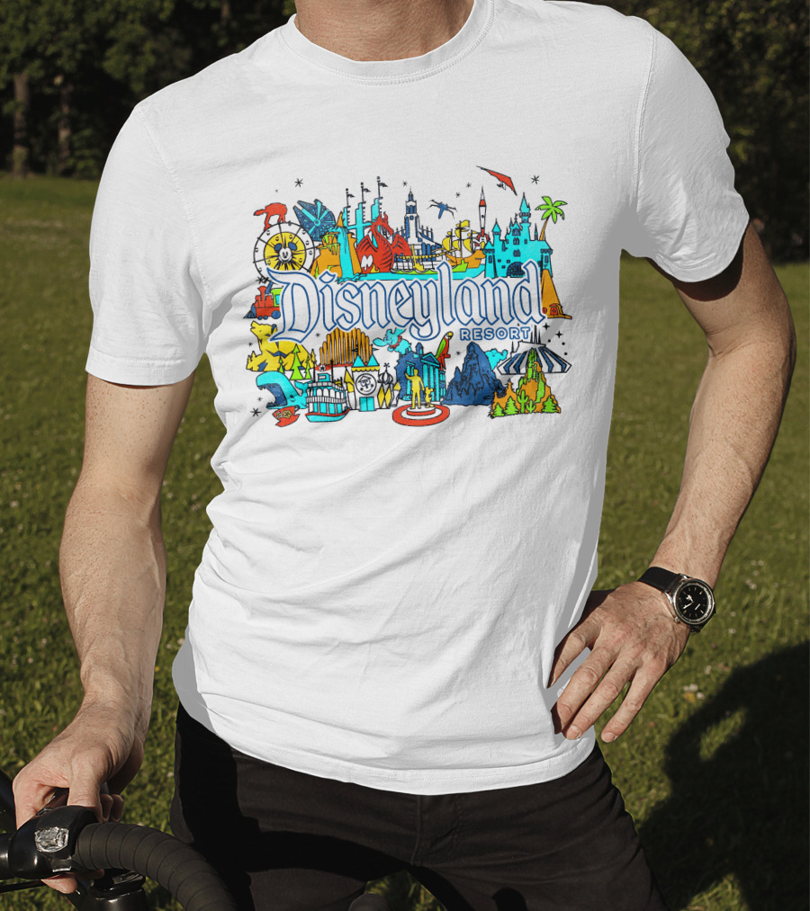 Disneyland Resort Iconic Attractions And Landmarks T-Shirt