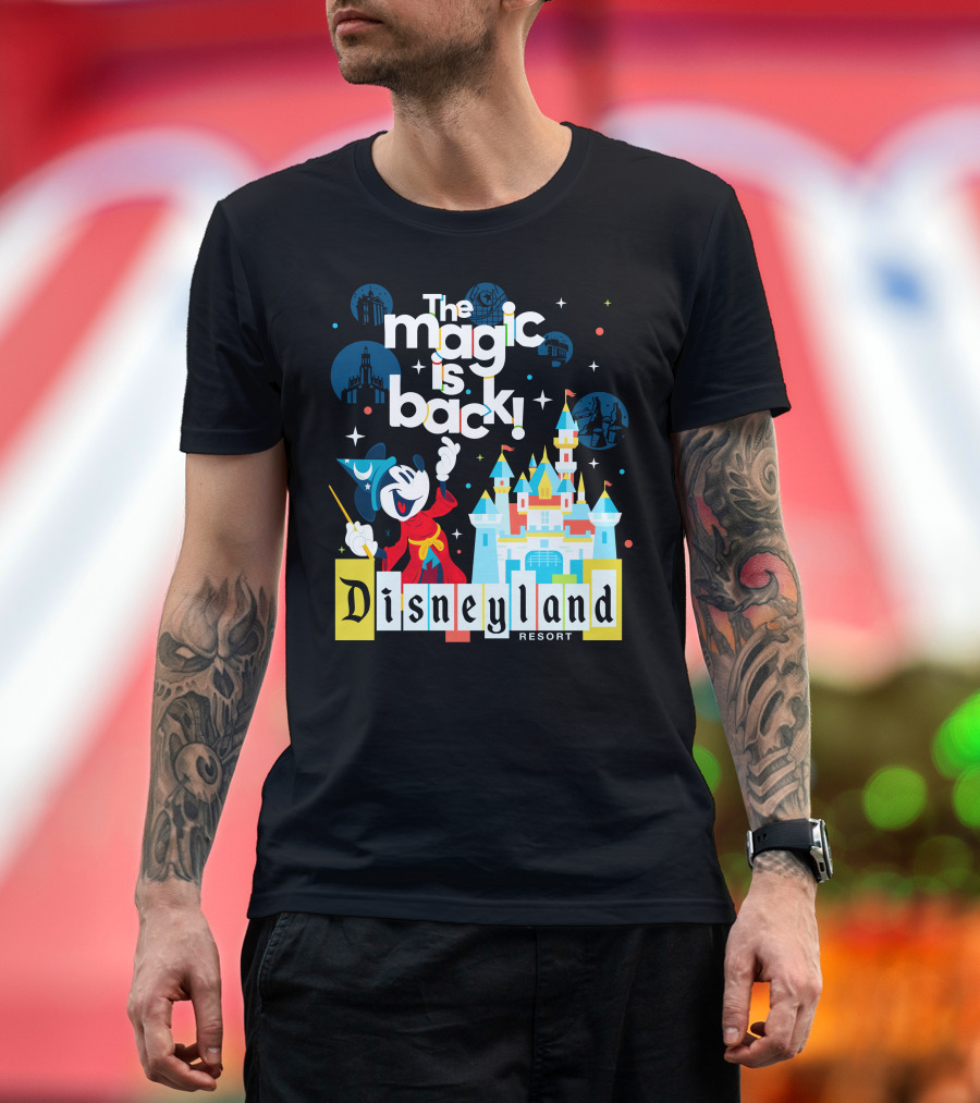 The Magic Is Back Disneyland Resort Mickey Castle T-Shirt