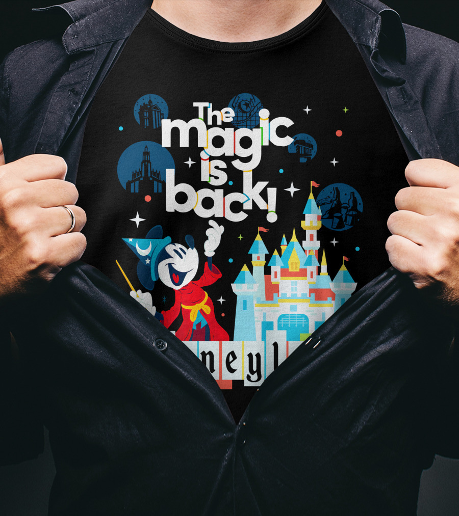 The Magic Is Back Disneyland Resort Mickey Castle T-Shirt