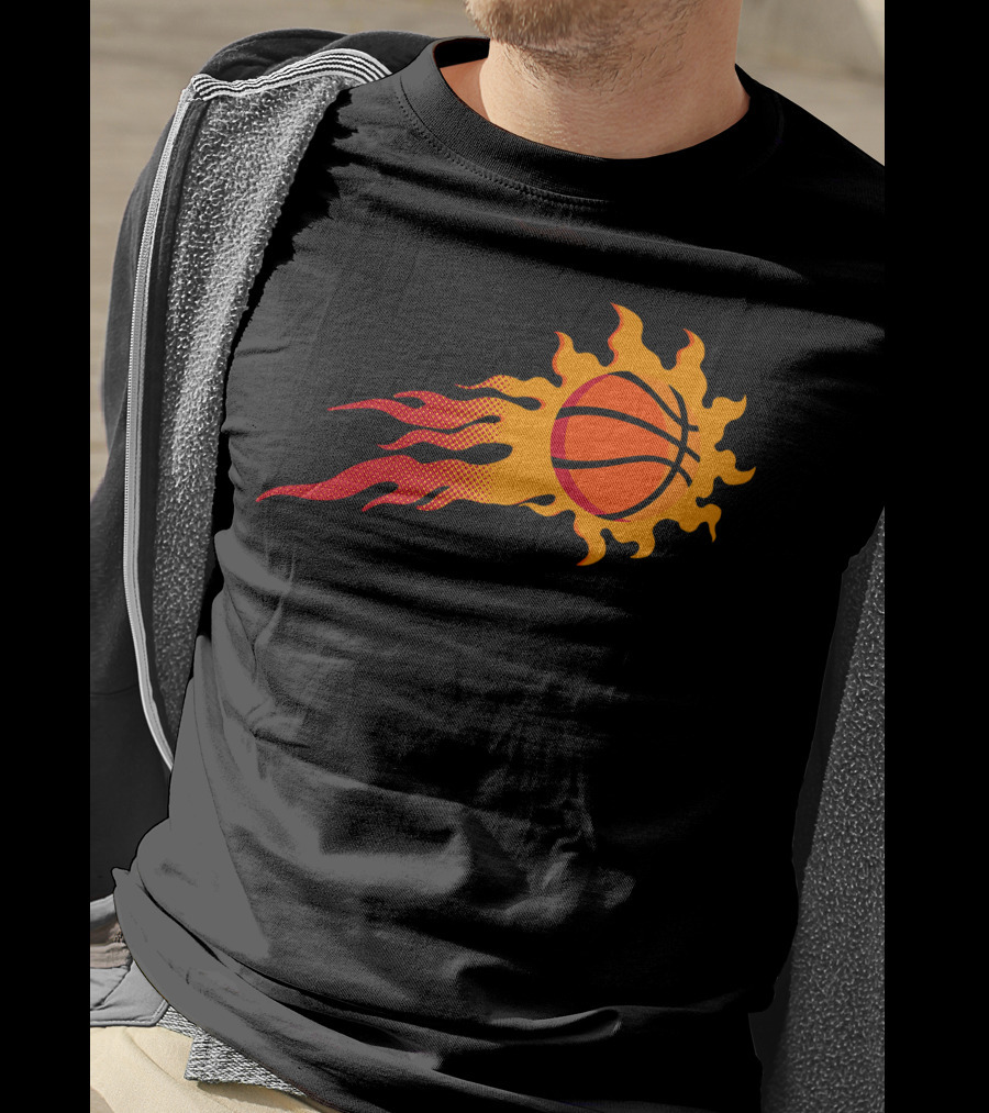 Style 11 Flaming Basketball T-Shirt