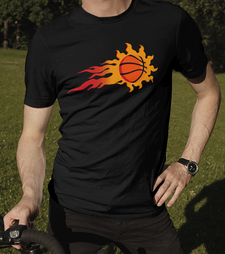 Style 11 Flaming Basketball T-Shirt