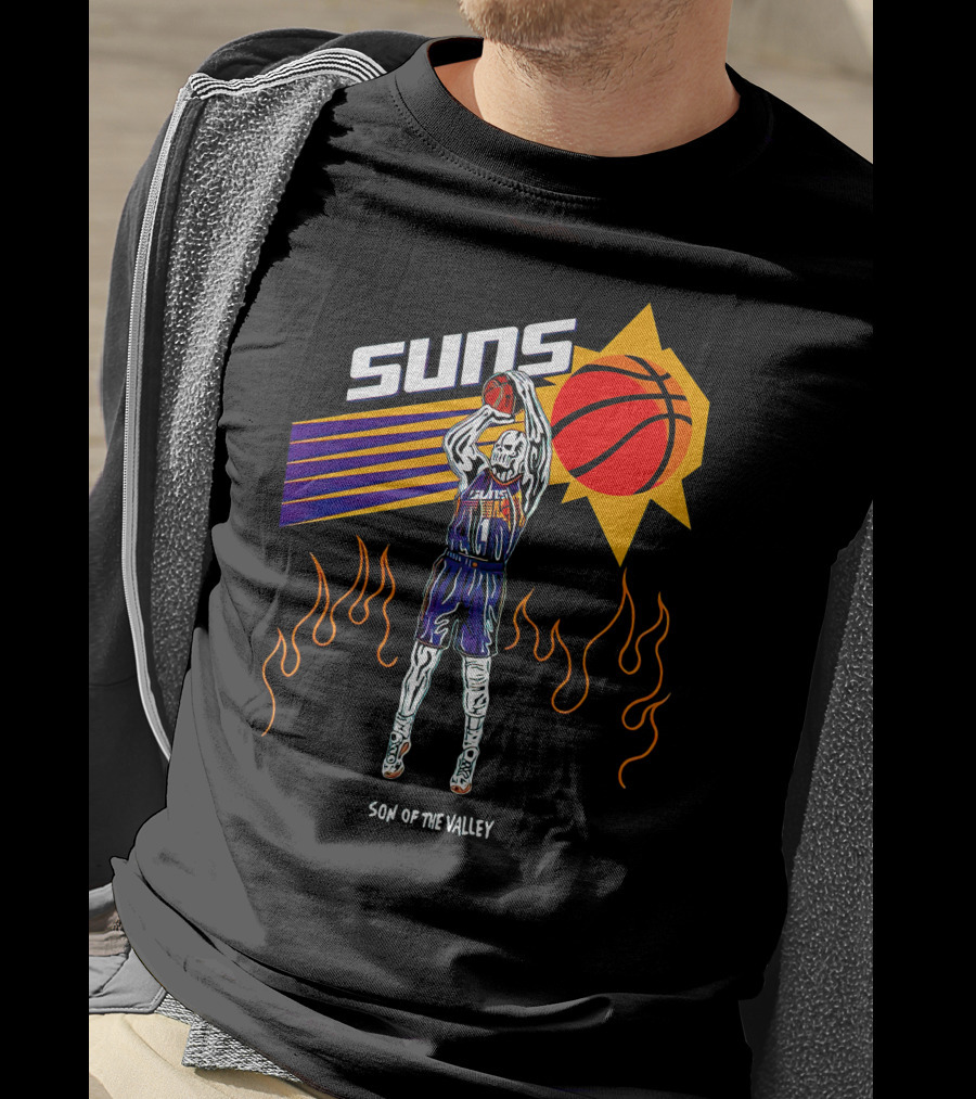 Suns Son Of The Valley Basketball Flames T-Shirt