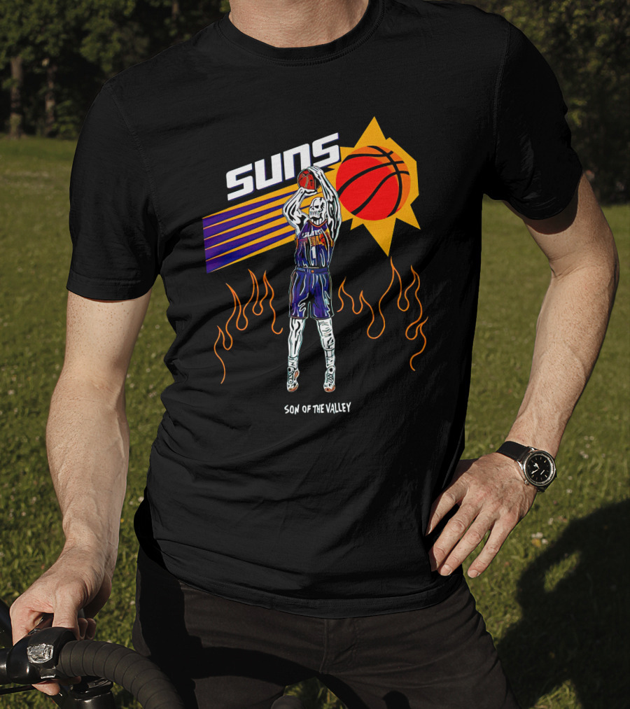 Suns Son Of The Valley Basketball Flames T-Shirt