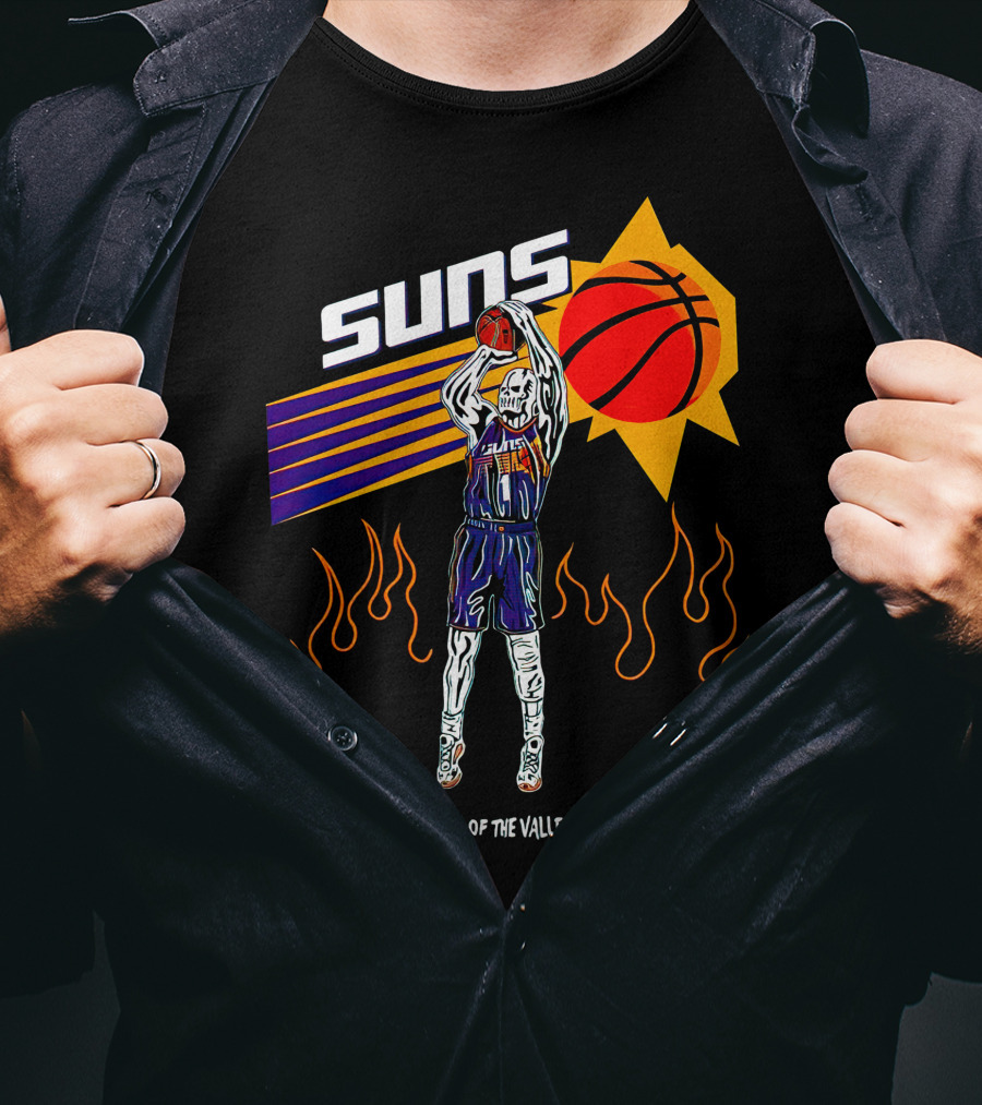 Suns Son Of The Valley Basketball Flames T-Shirt