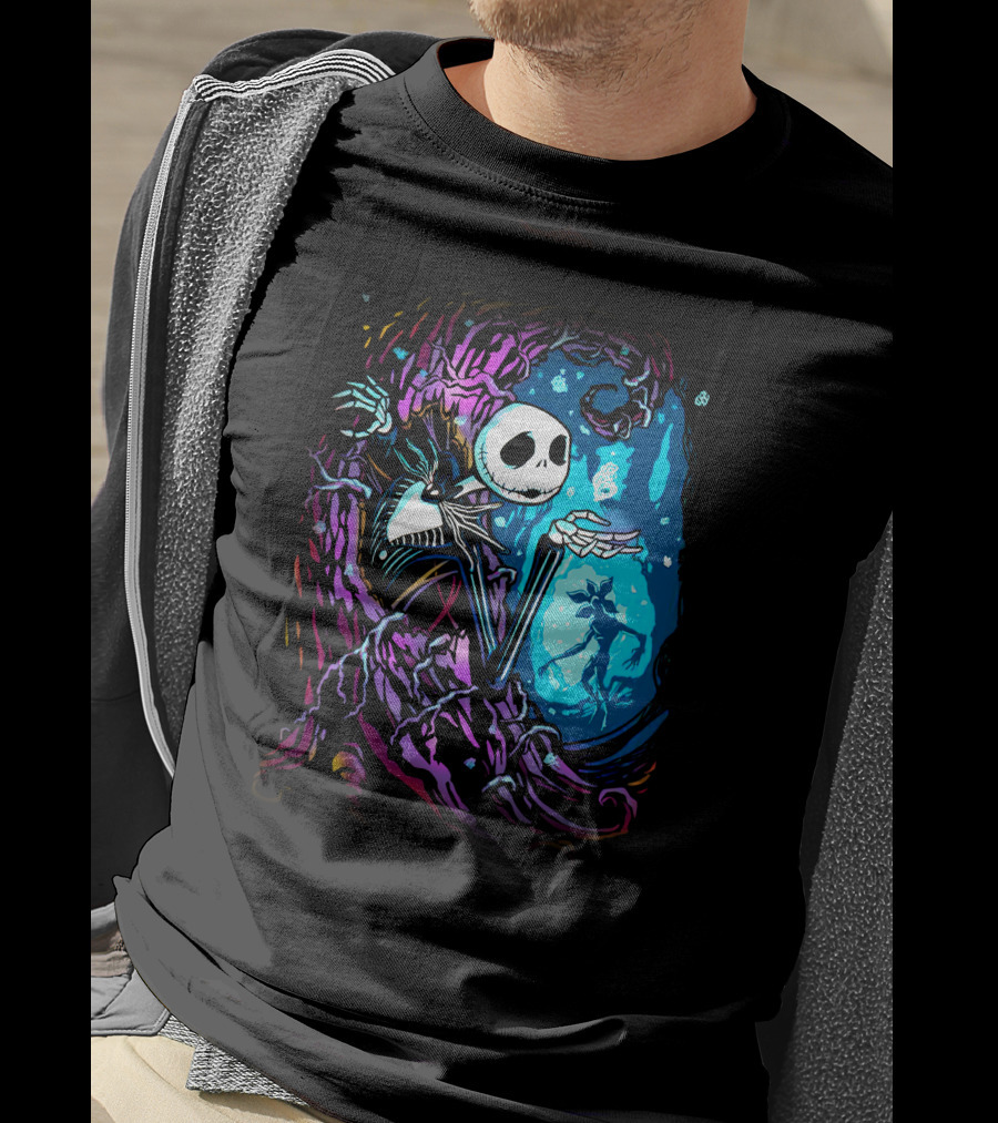 Jack Skellington Night Sky Fantasy Scene T-Shirt