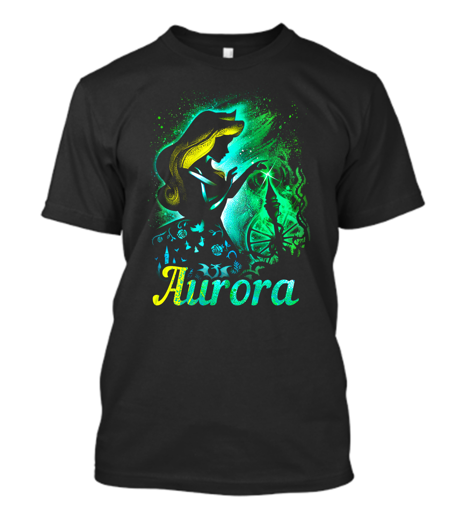 Aurora Enchanted Princess Silhouette With Magic Spindle T-Shirt