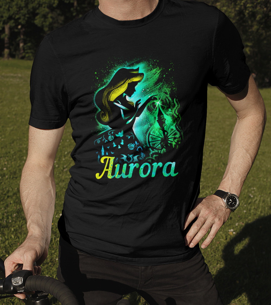 Aurora Enchanted Princess Silhouette With Magic Spindle T-Shirt