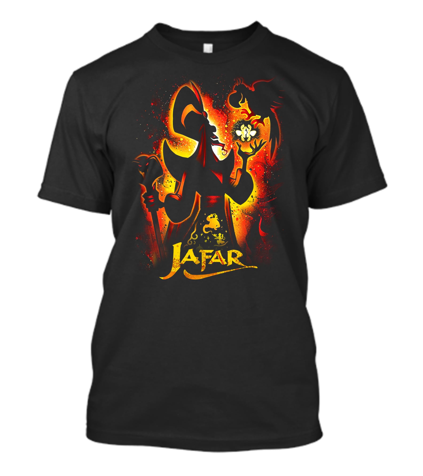 Jafar And Iago With Genie Lamp Silhouette T-Shirt
