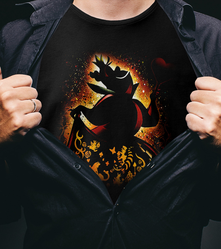 Queen Of Hearts Alice In Wonderland Silhouette Magic T-Shirt