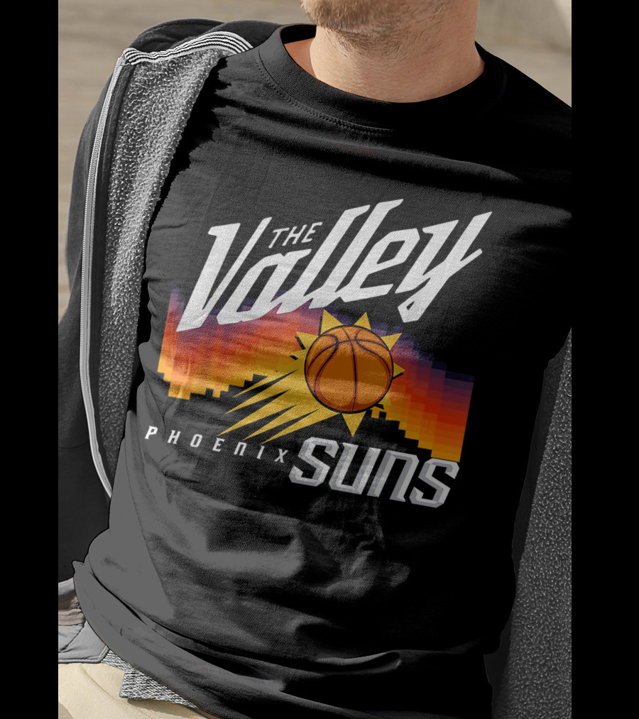 The Valley Phoenix Suns Basketball Logo Vintage Style T-Shirt