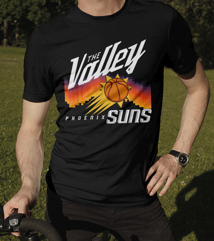 The Valley Phoenix Suns Basketball Logo Vintage Style T-Shirt