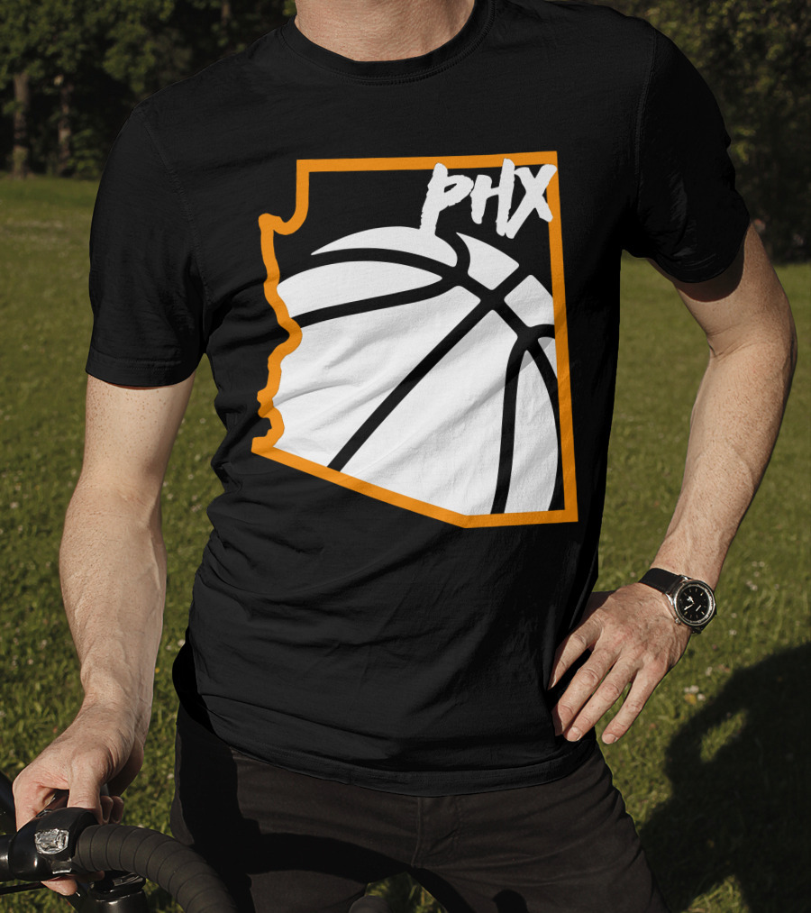 Phx Basketball Arizona Outline Style T-Shirt