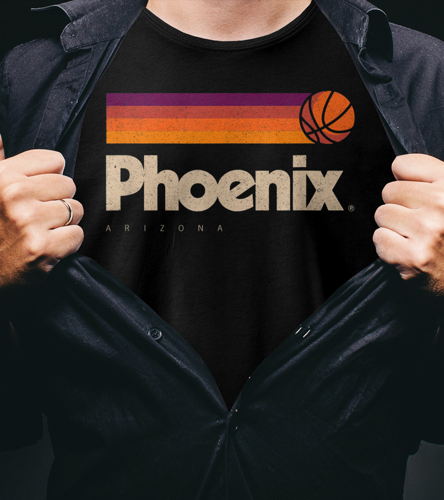 Phoenix Arizona Basketball Retro Style T-Shirt