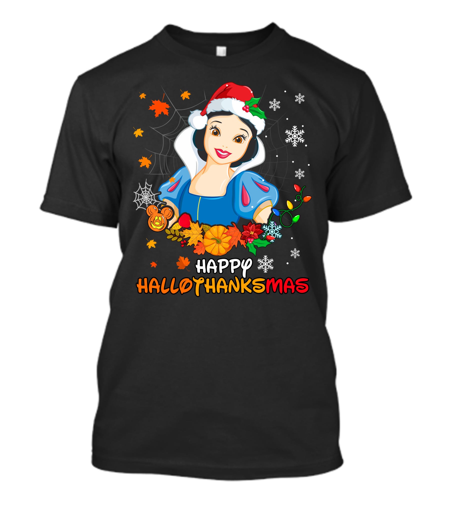 Happy Hallothanksmas Snow Princess Holiday Mashup T-Shirt