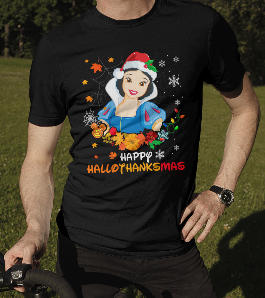 Happy Hallothanksmas Snow Princess Holiday Mashup T-Shirt