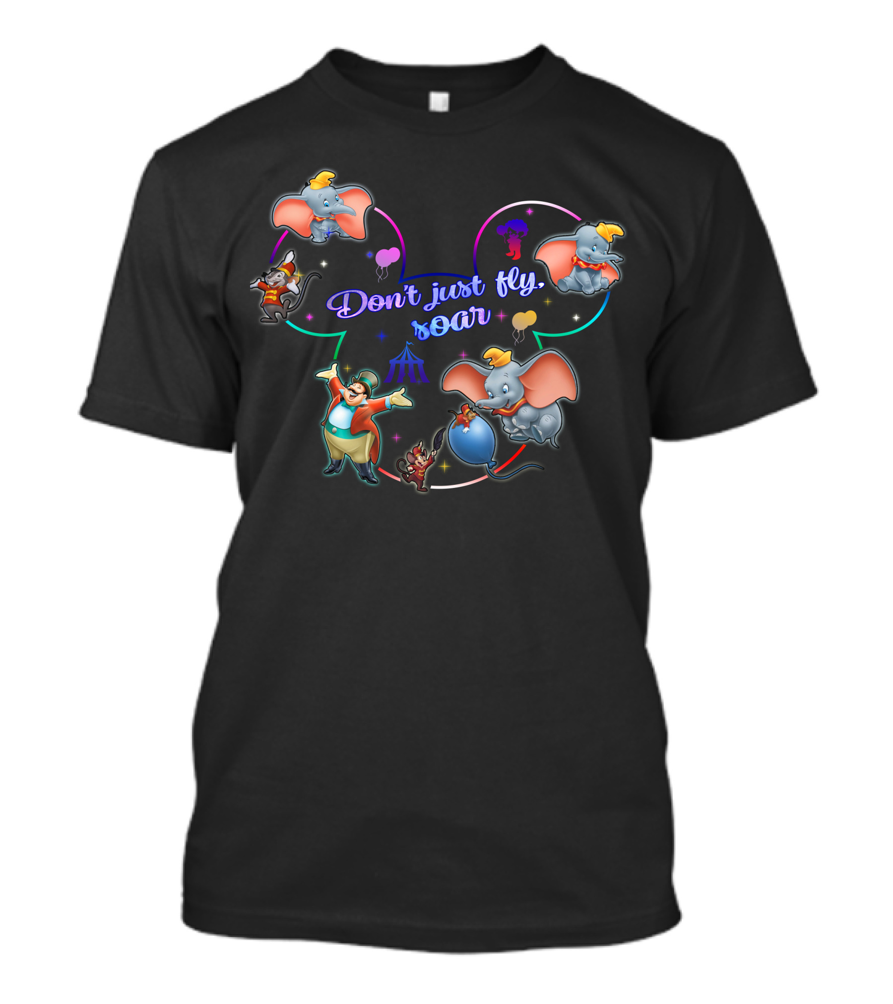 Dumbo Don't Just Fly Soar Mickey Ears Disney Concept T-Shirt
