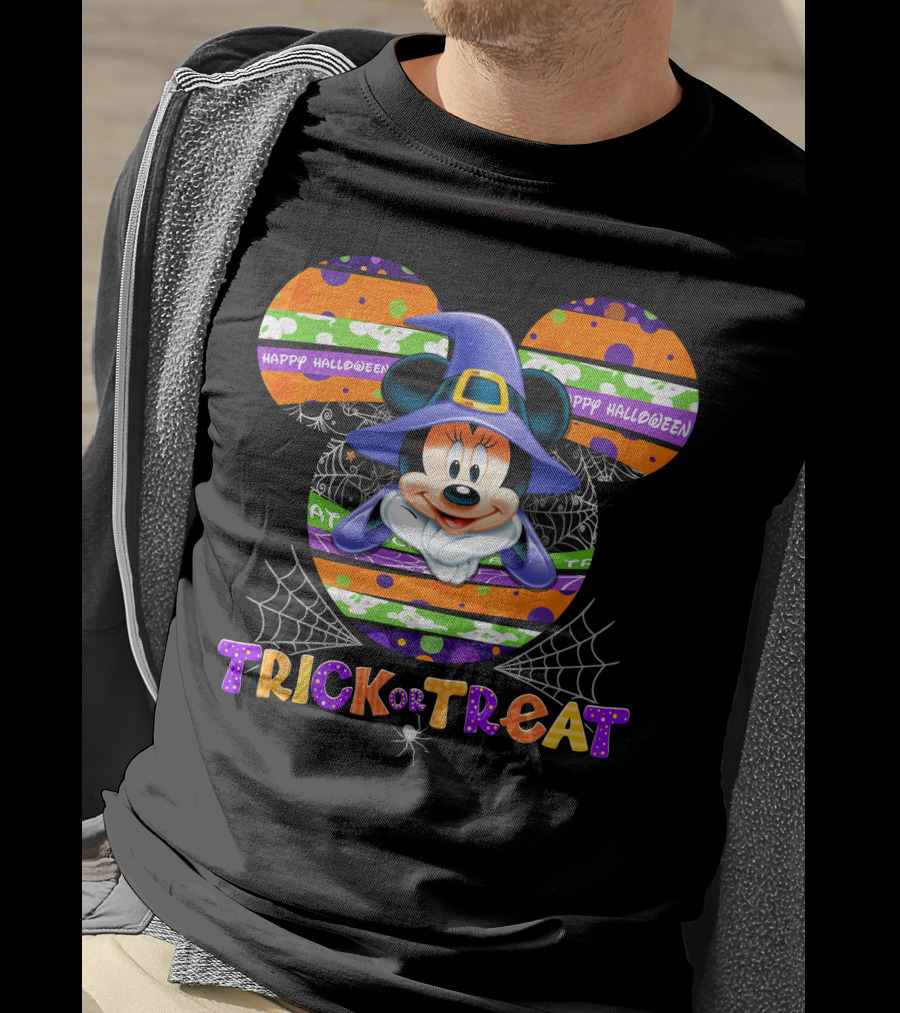 Minnie Mouse Trick Or Treat Happy Halloween T-Shirt