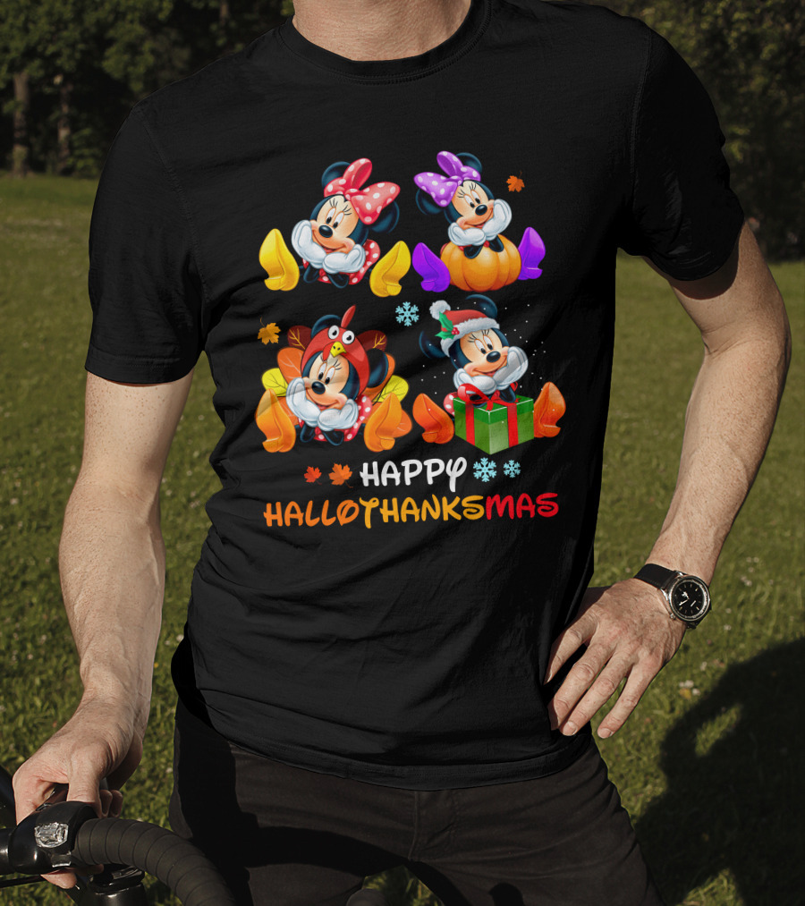 Happy Hallothanksmas Minnie Mouse Seasons T-Shirt