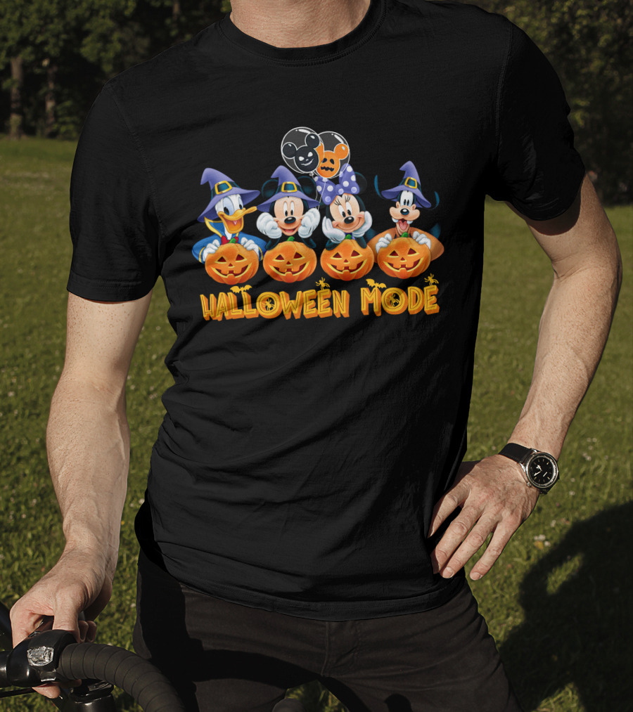 Mickey & Friends Halloween Mode With Pumpkins And Witch Hats T-Shirt