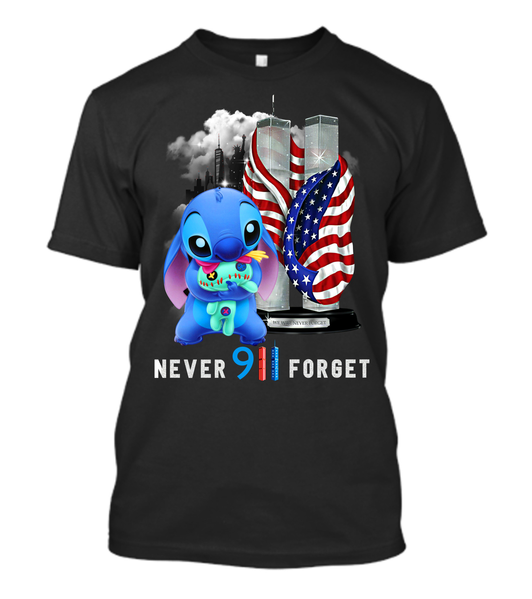 Never 9/11 Forget Stitch We Will Never Forget T-Shirt