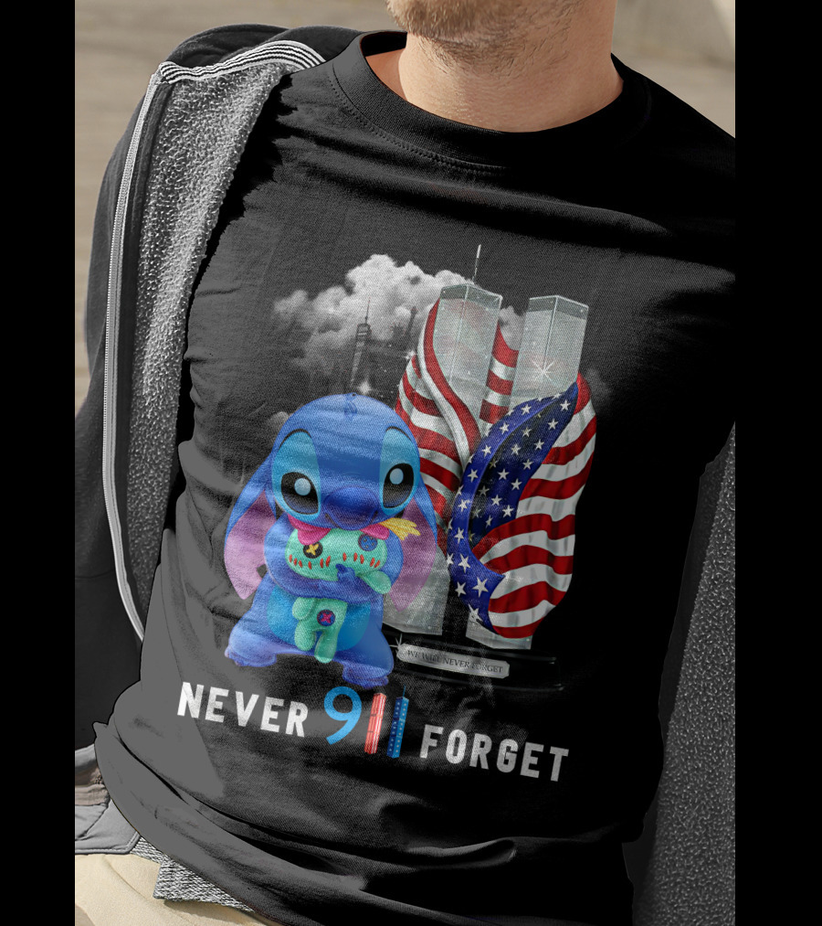 Never 9/11 Forget Stitch We Will Never Forget T-Shirt