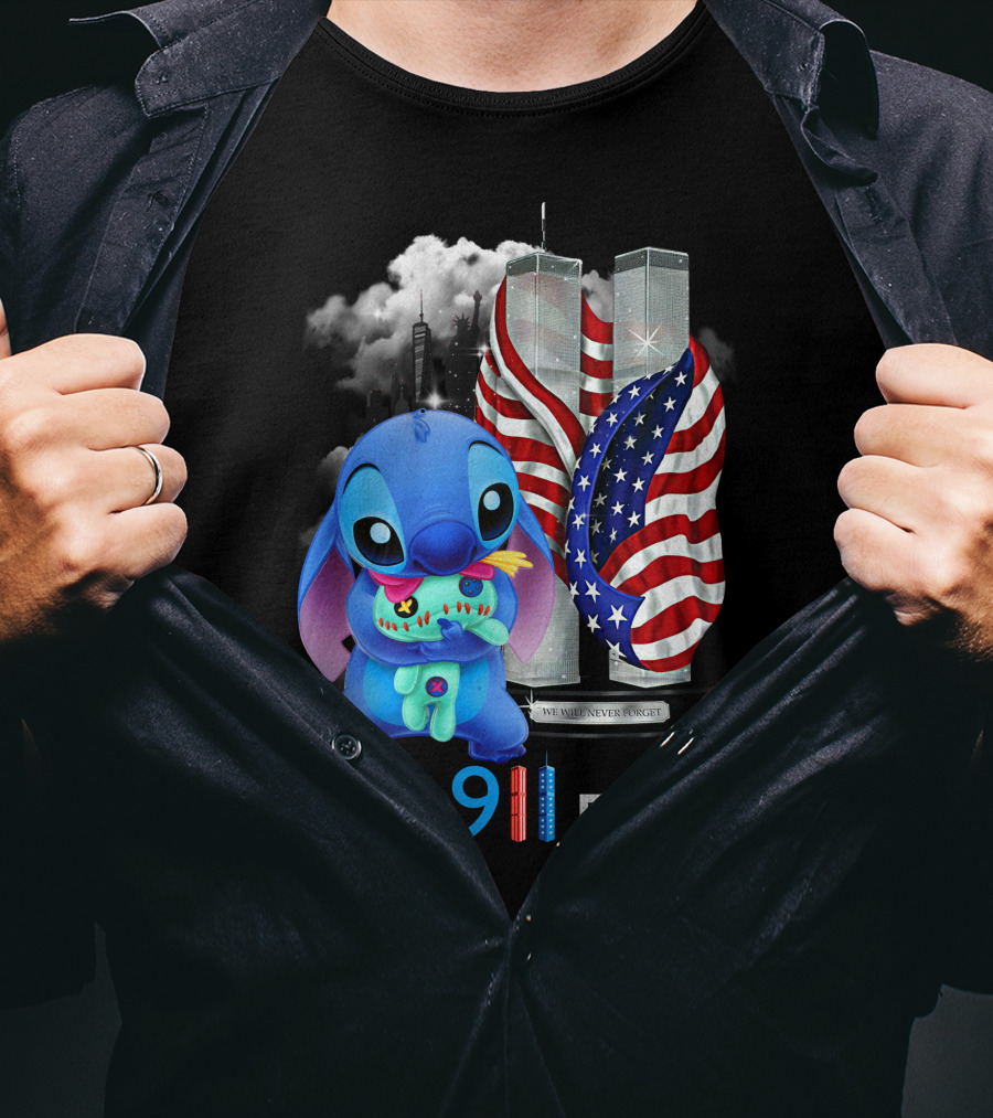 Never 9/11 Forget Stitch We Will Never Forget T-Shirt