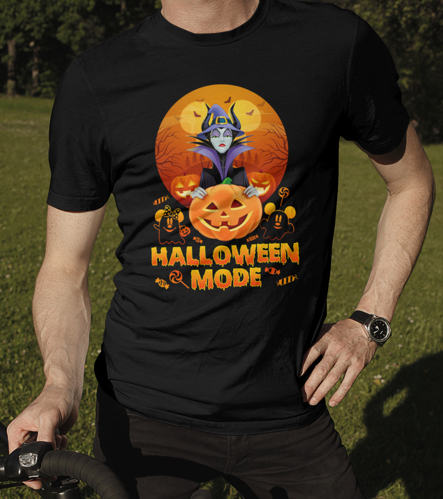 Maleficent Halloween Mode Pumpkin Patch Ghosts Bat Candy T-Shirt