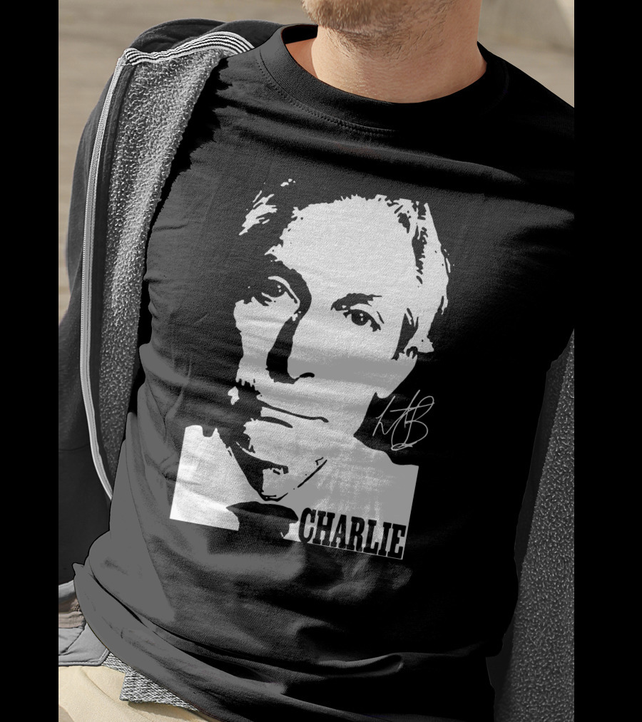 Charlie Thanks For Mermories Black And White T-Shirt