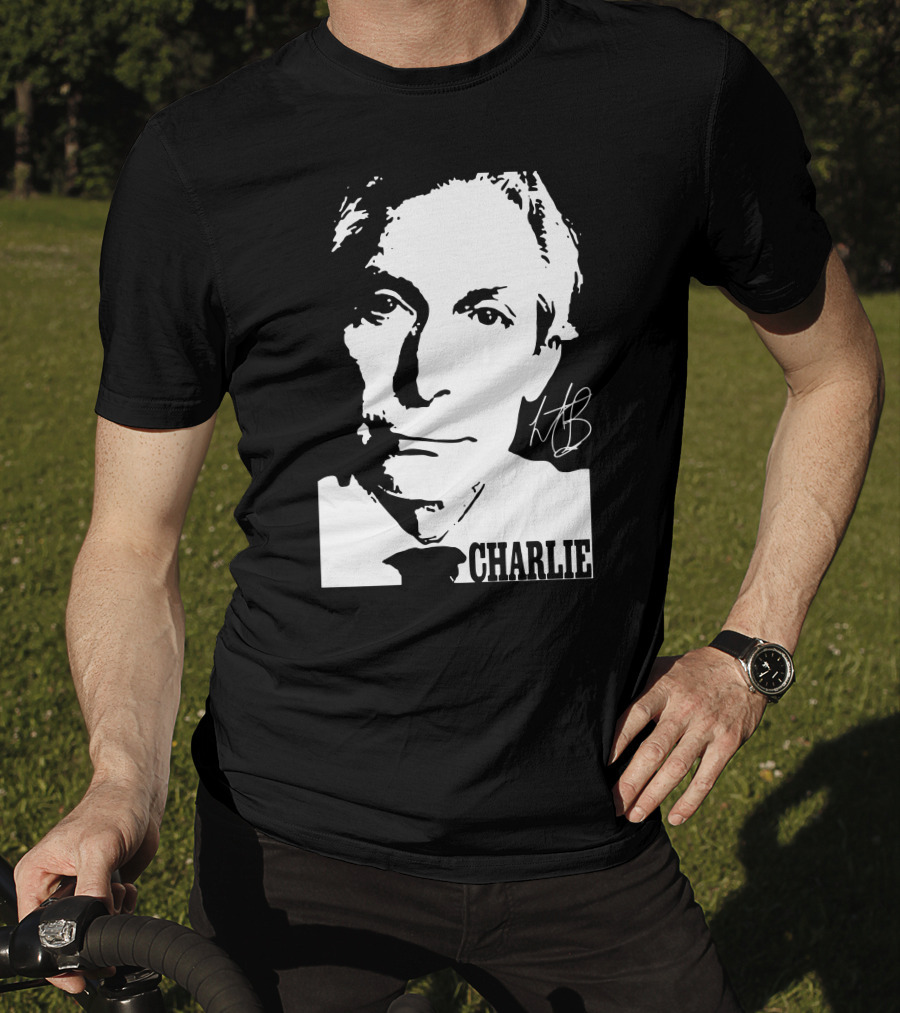 Charlie Thanks For Mermories Black And White T-Shirt