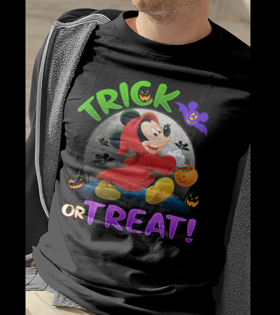 Trick Or Treat Mickey Mouse Halloween Night T-Shirt