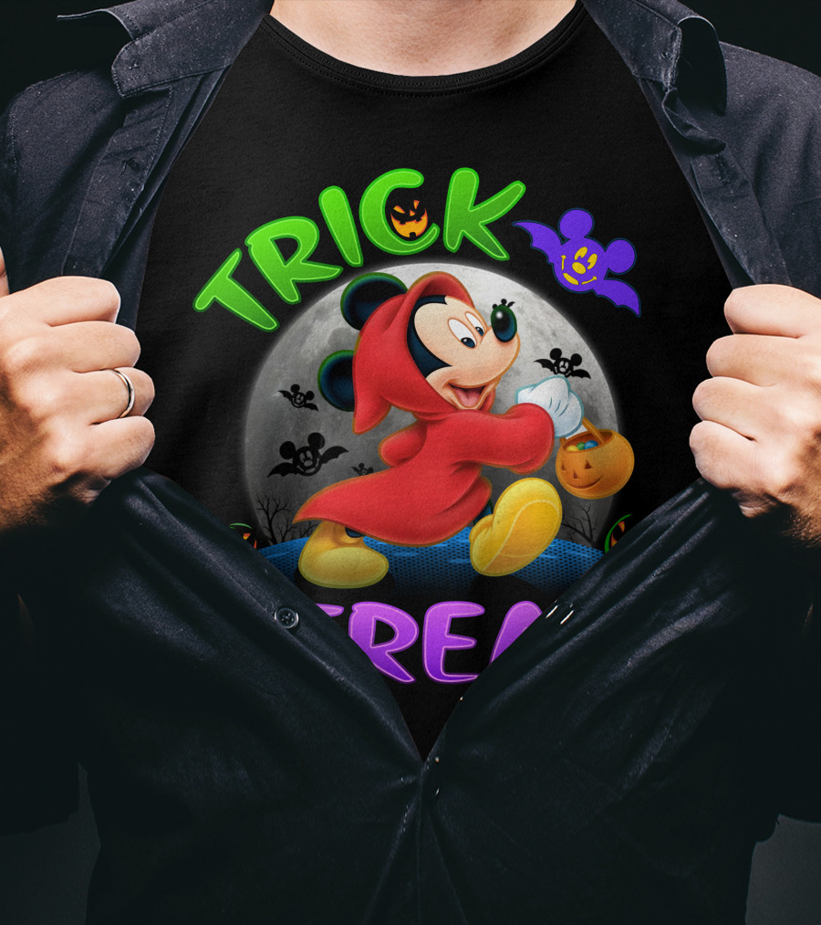 Trick Or Treat Mickey Mouse Halloween Night T-Shirt