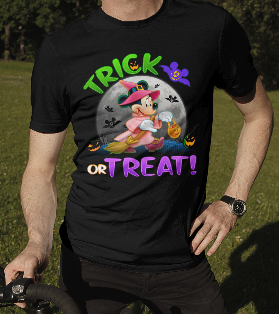 Minnie Halloween Trick Or Treat Moon Witch Costume T-Shirt