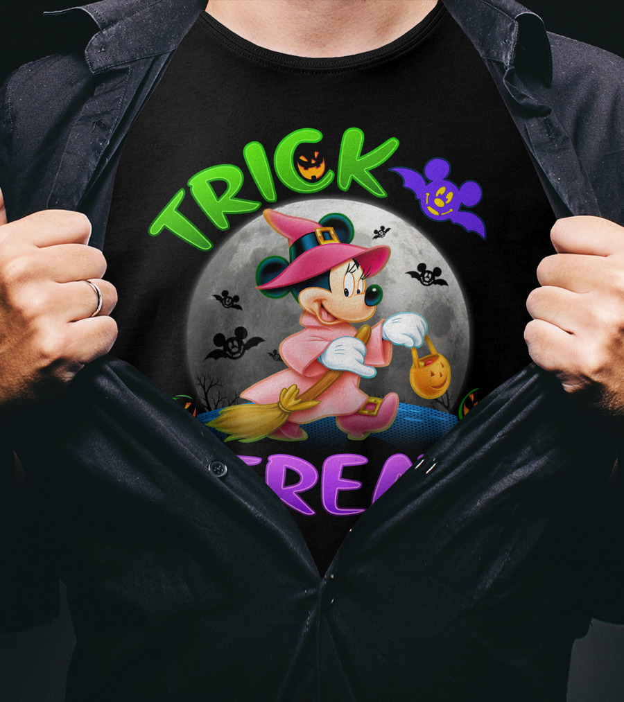 Minnie Halloween Trick Or Treat Moon Witch Costume T-Shirt