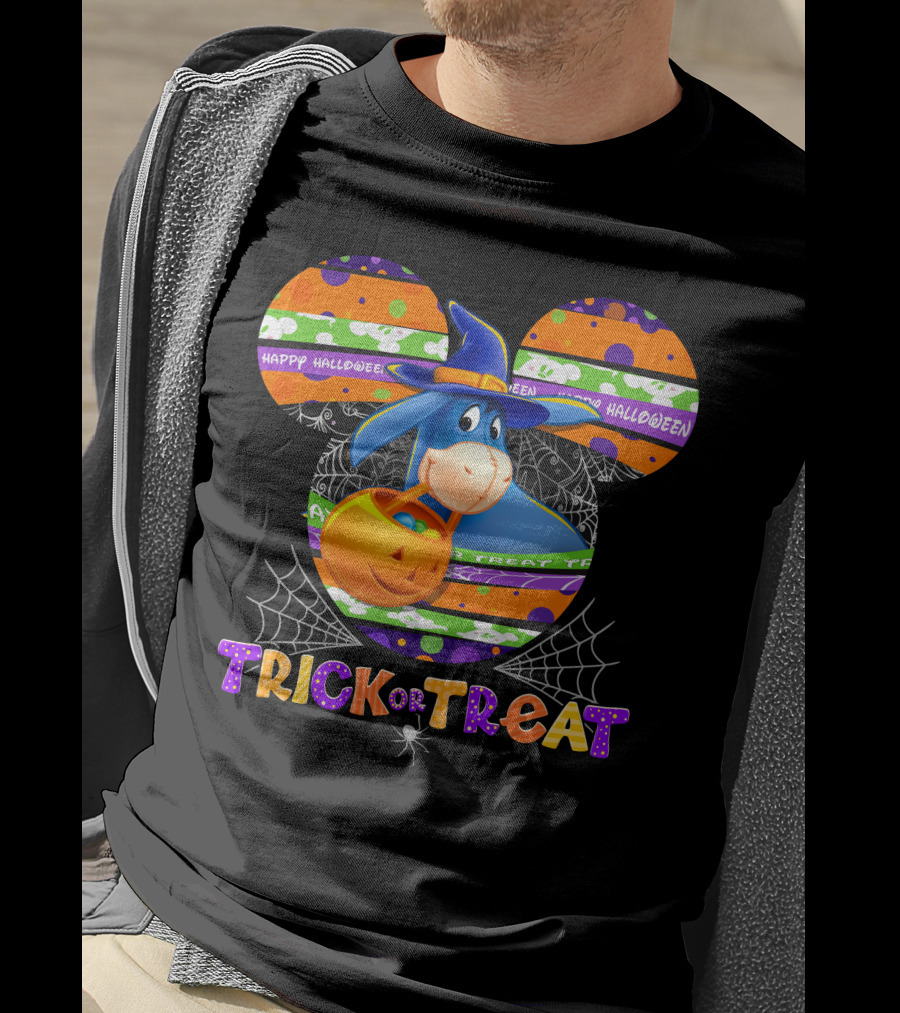 Eeyore Trick Or Treat Halloween Disney Mickey Ears T-Shirt