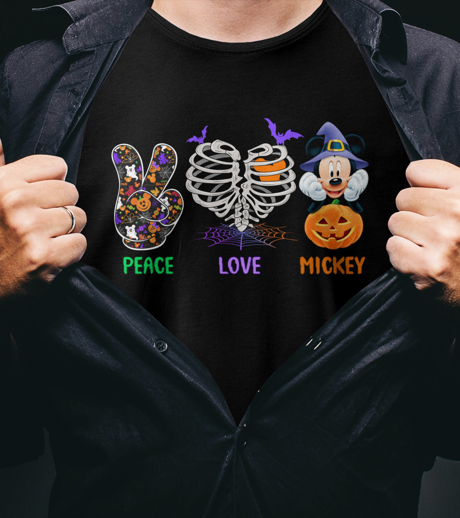 Peace Love Mickey Halloween Magic T-Shirt