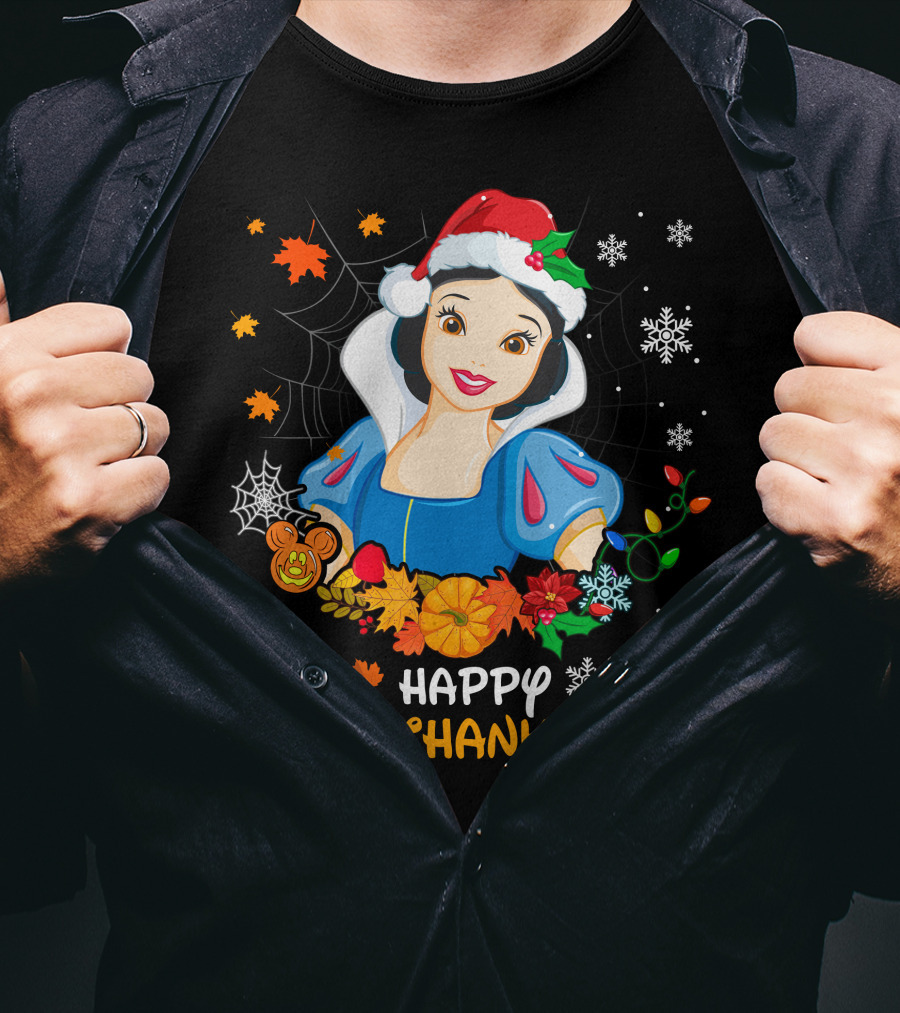 Snow White Happy Hallothanksmas Holiday Mashup T-Shirt